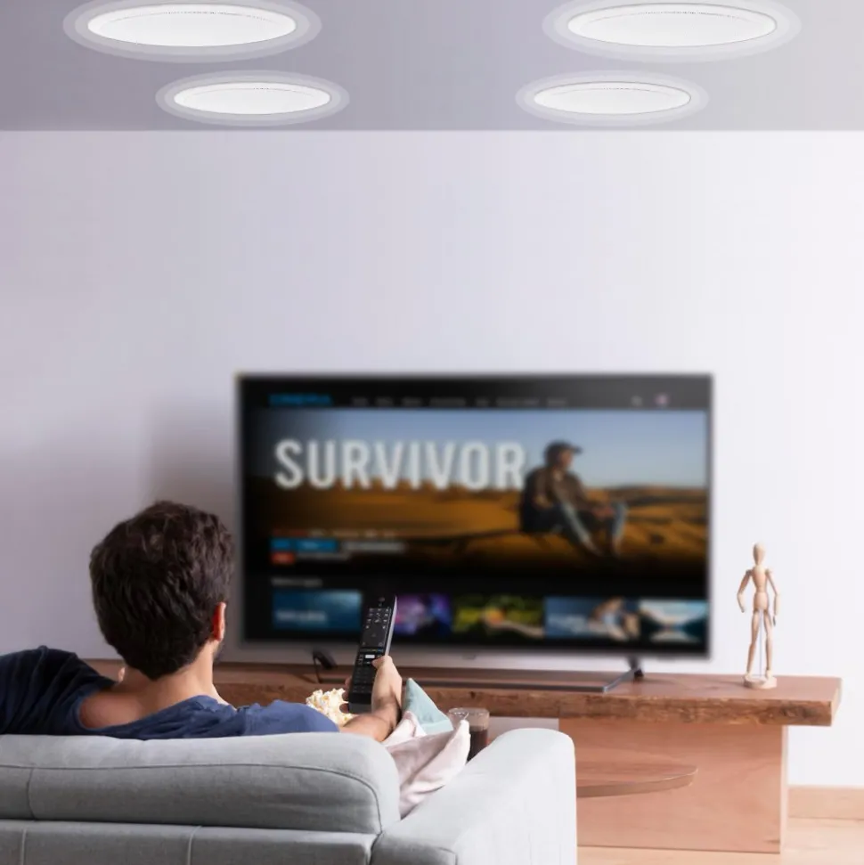 VEVOR 4 PCs 6.5'' Bluetooth in Ceiling Speakers, 150W, Flush Mount Ceiling & in-Wall Speaker System with 8ΩImpedance 89dB Sensitivity, for Home Kitchen Living Room Bedroom or Covered Outdoor Porches