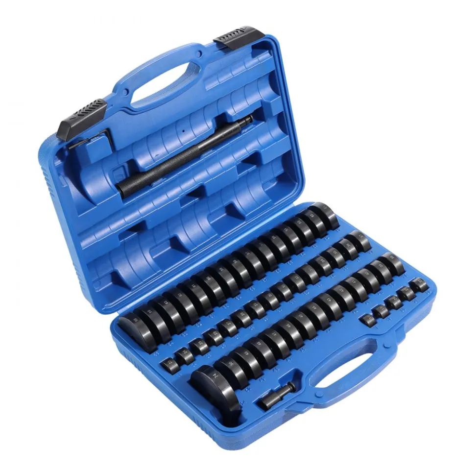 VEVOR 52PCS Custom Bushing Bearing & Seal Driver Set, Transmission Wheel Axle Bearing Race, Seal Driver Installer Remover, 18-65mm & 74mm Metric Discs Bush Removal Puller Bearing Press Tool Kit