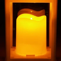 VEVOR 12 Pcs Decorative Candle Lantern, LED Electric Flameless Candle, Plastic LED Holder with Glass, Wall Hanging Indoor Porch Lanterns for Wedding Table Party Farmhouse Indoor Decor, White