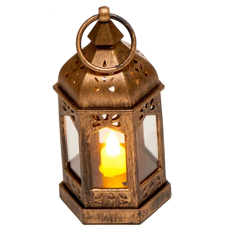 VEVOR 12 Pcs Decorative Candle Lantern, LED Electric Flameless Candle, Plastic LED Holder with Glass, Wall Hanging Indoor Porch Lanterns for Wedding Table Party Farmhouse Indoor Decor, Bronze