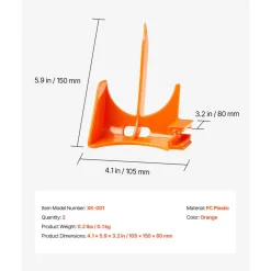 VEVOR 2pcs Electric Orange Juicer Spare Parts, Premium Plastcis, Compatible with VEVOR NS2000E Series Electric Orange Juicer Machine, Easy to Replace