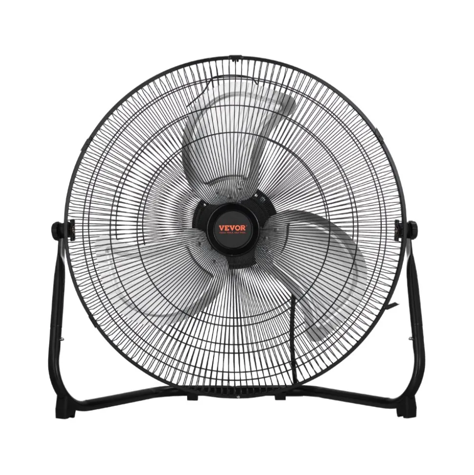 VEVOR 2 PCS Floor Fans, 3 Speeds High Velocity Heavy Duty 20 Inch Industrial Fan, 4800 CFM 360° Adjustable Tilt 21.33 ft/sec Airflow Large Metal Fan, for Gym, Home, Garage, Commercial Shop & Bedroom