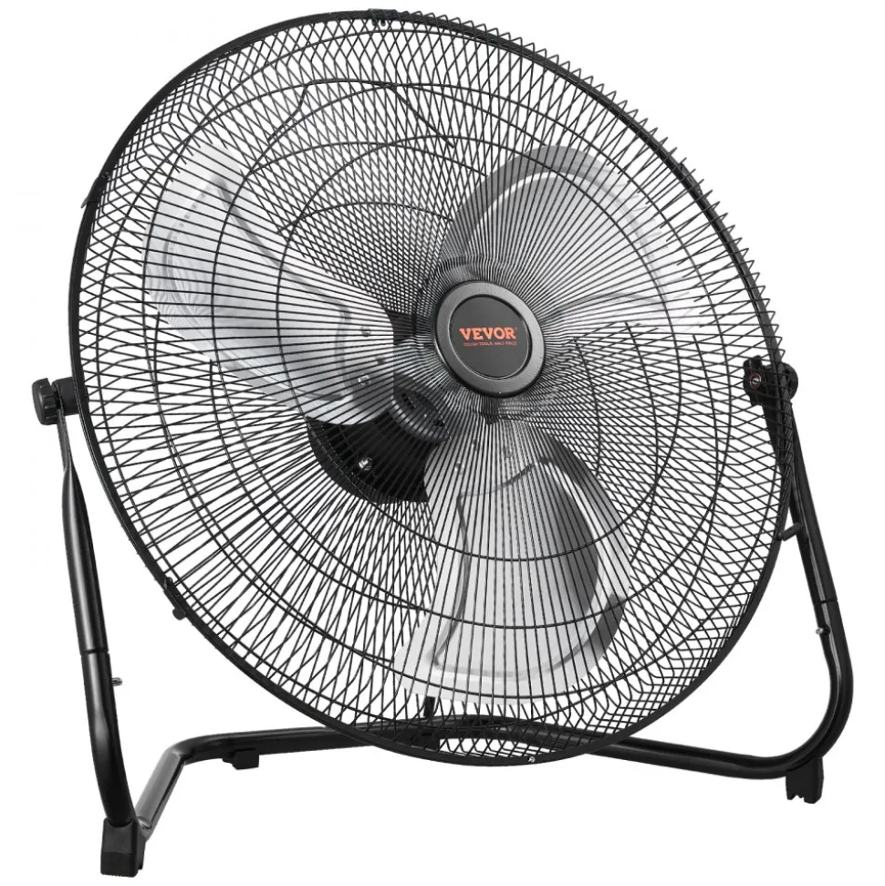 VEVOR 2 PCS Floor Fans, 3 Speeds High Velocity Heavy Duty 20 Inch Industrial Fan, 4800 CFM 360° Adjustable Tilt 21.33 ft/sec Airflow Large Metal Fan, for Gym, Home, Garage, Commercial Shop & Bedroom