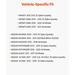 VEVOR 2PCS Front Wheel Bearing & Hub Assembly Fit for 2019 INFINITI QX50 Autograph Essential Luxe ProACTIVE Sport Utility Nissan Maxima Advance Sedan 4-Door OEM 513296, Wheel Bearing Hub Assembly Set