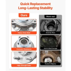 VEVOR 2PCS Front Wheel Bearing & Hub Assembly Fit for 2019 INFINITI QX50 Autograph Essential Luxe ProACTIVE Sport Utility Nissan Maxima Advance Sedan 4-Door OEM 513296, Wheel Bearing Hub Assembly Set