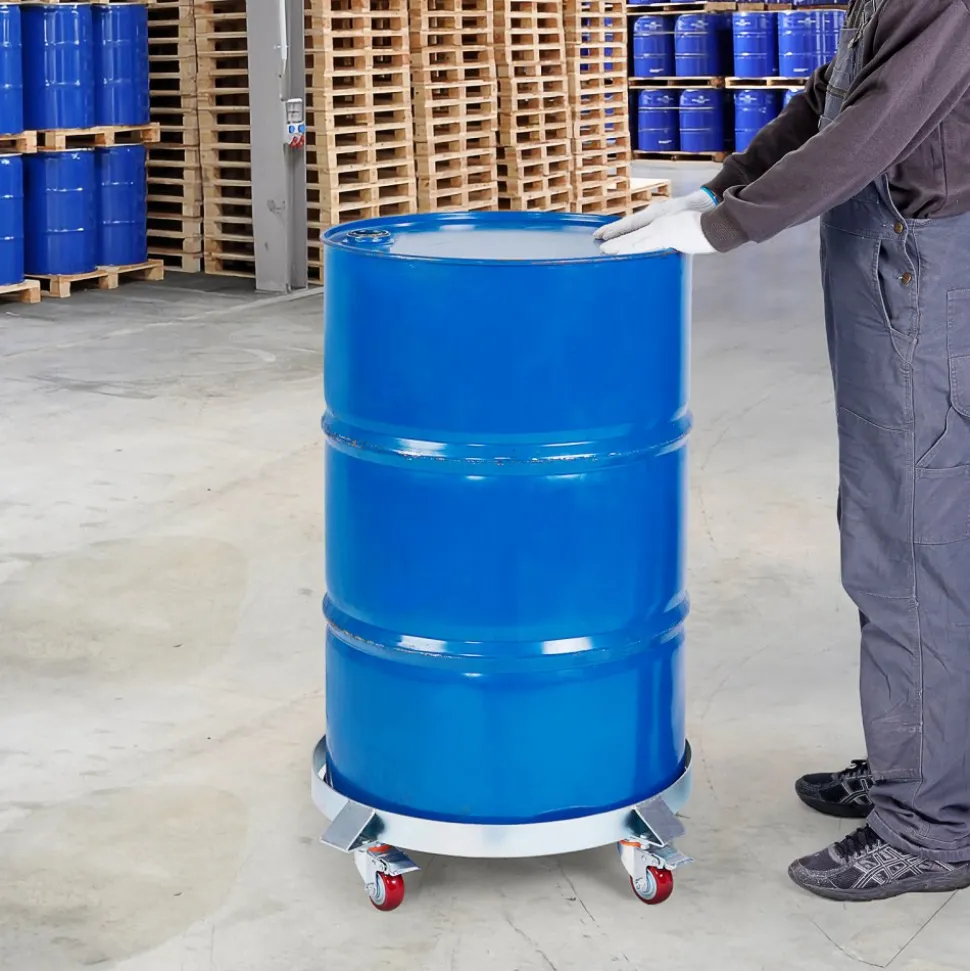 VEVOR 2PCS 55 Gallon Heavy Duty Drum Dolly, 1000 lbs Load Capacity, Barrel Dolly Cart Drum Caddy, Non Tipping Hand Truck Capacity Dollies with Steel Frame 4 Swivel Casters Wheel, for Drum Handling