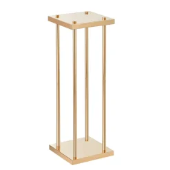 VEVOR 4PCS Gold Metal Column Wedding Flower Stand, 31.5inch High With Metal Laminate, Vase Geometric Centerpiece Stands, Cylindrical Floral Display Rack for Events Reception, Party Road Leads