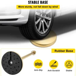 VEVOR 4PCS Gold Stanchion Posts Queue, 38 Inch Red Velvet Rope, Crowd Control Barriers Queue Line Rope, Barriers for Party Supplies