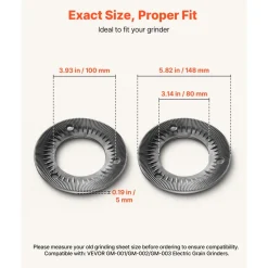 VEVOR 2PCS Grinding Sheets for Electric Grain Mill Grinder, Cast Iron Dry Grinding Discs, Replacement Grinding Plates Compatible with VEVOR GM-001, GM-002, GM-003 Corn Spice Mill Grinder