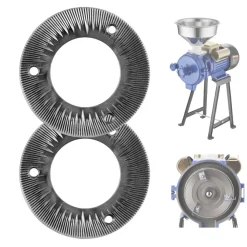 VEVOR 2PCS Grinding Sheets for Electric Grain Mill Grinder, Cast Iron Dry Grinding Discs, Replacement Grinding Plates Compatible with VEVOR GM-001, GM-002, GM-003 Corn Spice Mill Grinder