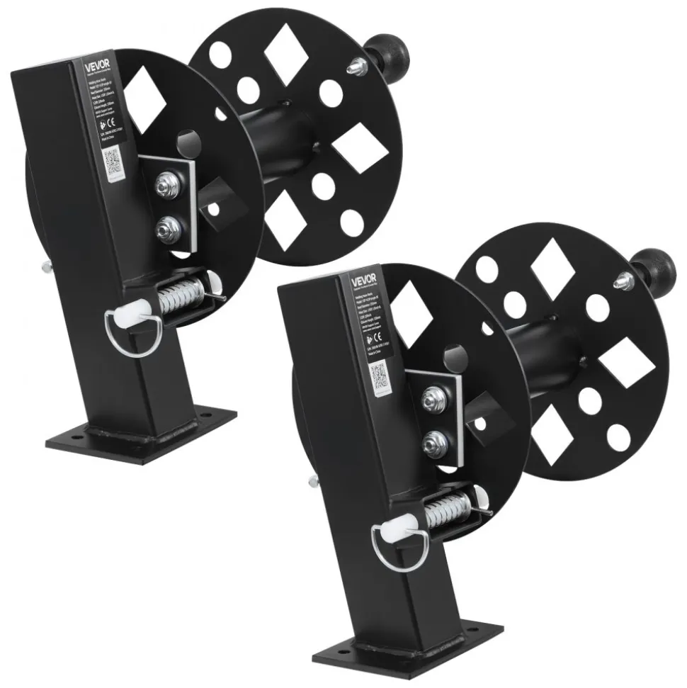 VEVOR 2PCS Heavy Duty Welding Cable Reels, Welding Cable Lead Reels for 150FT 1/0 & 125FT 2/0 Cable, Powder-Coated Steel Reel with Locking Pin for Service Trucks, Fleet Maintenance, Jobsites