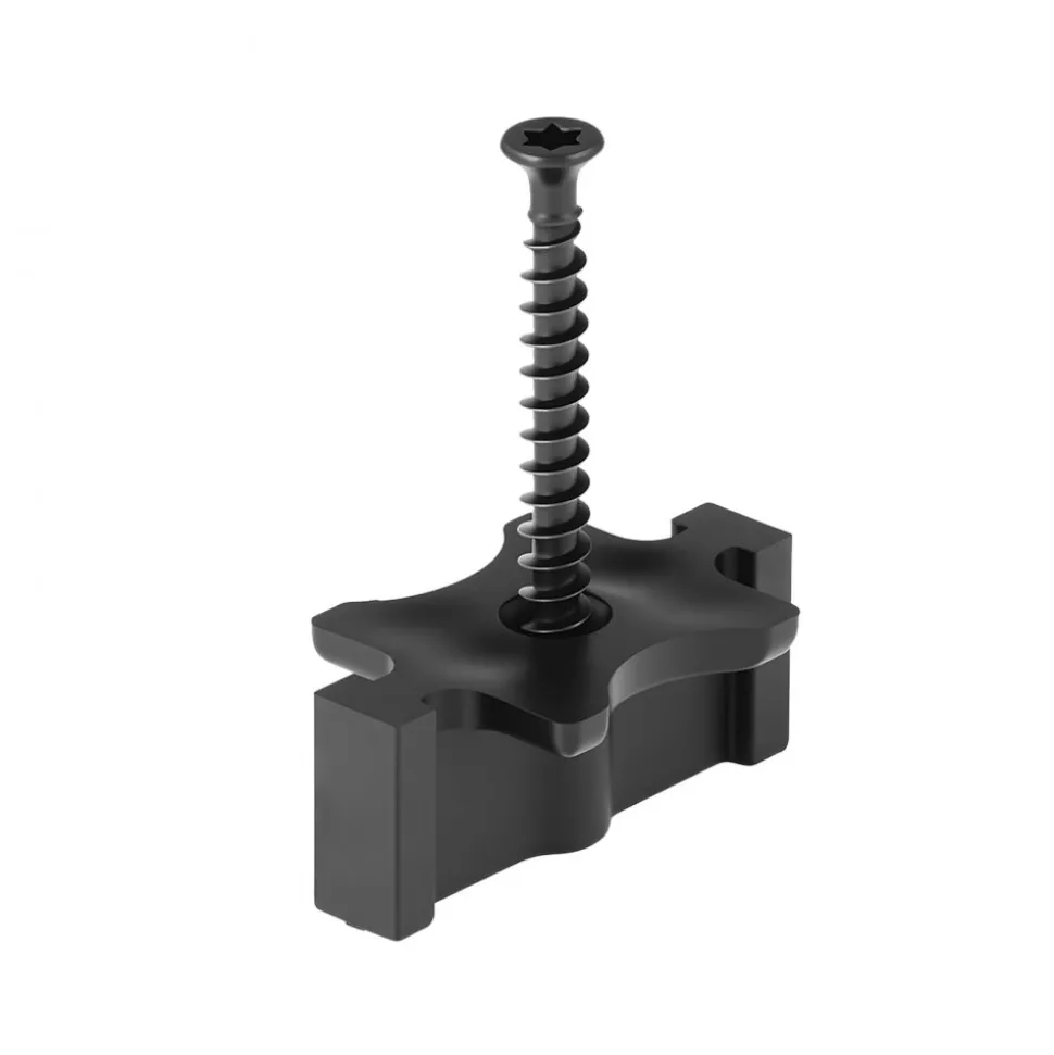 VEVOR 900PCS Hidden Deck Fasteners for Composite Decking Board, Universal Composite T Clips & Plastic Hidden Fasteners with Metal Screws,Polypropylene PP Clips Works with 0.26 inch Gaps, Black