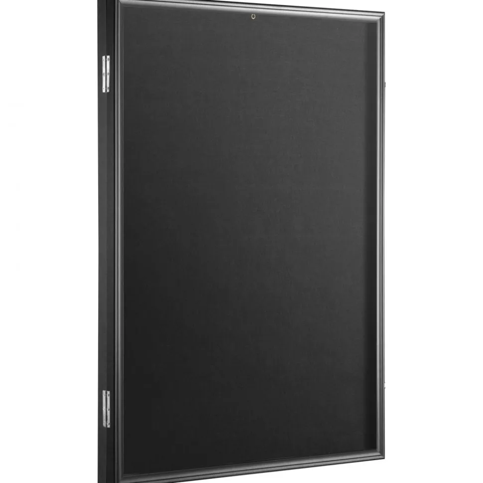 VEVOR 2PCs Jersey Display Frame Case, 23.3x31.2x1.5 in, Large Lockable Sport Jersey Shadow Box with 98% UV Protection PC Glass and Hangers, for Baseball Basketball Football Hockey Shirt and Uniform