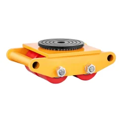 VEVOR 4PCS Machinery Skate Dolly, 17637 LBS/8T Industrial Machinery Mover, Heavy Duty Carbon Steel Machinery Moving Skate with 4 PU Wheels and 360° Rotation Non-Slip Cap for Warehouse, Workshop, Facto