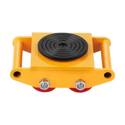 VEVOR 4PCS Machinery Skate Dolly, 17637 LBS/8T Industrial Machinery Mover, Heavy Duty Carbon Steel Machinery Moving Skate with 4 PU Wheels and 360° Rotation Non-Slip Cap for Warehouse, Workshop, Facto