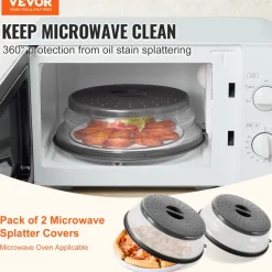 VEVOR 2PCS Microwave Splatter Covers, 10.4