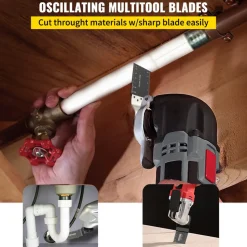 VEVOR 100PCS Oscillating Saw Blades, Quick Release Multitool Blades Kit, HCS Tool Blades for Wood Plastic, Compatible with Dewalt Dremel Fein Worx Bosch Makita Milwaukee