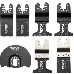 VEVOR 50 PCS Oscillating Saw Blades, Quick Release Multitool Blades Kit, HCS Tool Blades for Wood Plastic Metal Nails Bolts, Compatible with Dewalt Dremel Fein Worx Bosch Makita Milwaukee