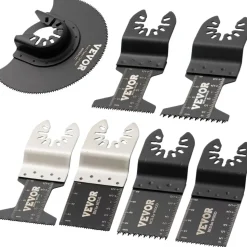 VEVOR 50 PCS Oscillating Saw Blades, Quick Release Multitool Blades Kit, HCS Tool Blades for Wood Plastic Metal Nails Bolts, Compatible with Dewalt Dremel Fein Worx Bosch Makita Milwaukee