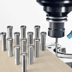 VEVOR 13 pcs Precision R8 Collet Set, 1/8'' - 7/8'', 45# Mill Collet Chuck 0.0012