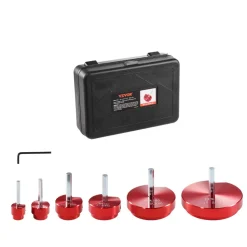 VEVOR 6Pcs PVC Pipe Reamer Kit, Plastic Pipe Fitting Socket Saver Kit, Includes 3/4", 1", 1-1/2", 2", 3", 4'', for PVC, CPVC, ABS Fittings, with Tool Box, for Exhaust, Drain, Water Pipes Cleaning