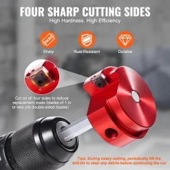VEVOR 6Pcs PVC Pipe Reamer Kit, Plastic Pipe Fitting Socket Saver Kit, Includes 3/4