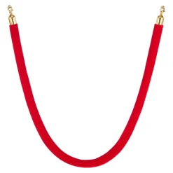 VEVOR 4 Pcs Red Velvet Stanchion Ropes, 5 ft Crowd Control Stanchion Red Velvet Ropes with Gold Hooks, Post Queue Barrier Carpet Rope for Carpet Events Movie Theaters Grand Openings Hotels Party