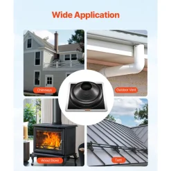 VEVOR 2 Pcs Roof Pipe Flashing Boots, Fit Pipe OD 6-3/4