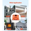 VEVOR 2 PCs Roof Pipe Flashing Boots, Fit Pipe OD 6-1/4" - 11-3/4", Flexible Silicone Roofing Jack Pipe Flashing, High Temp -101℉ - 437℉, Square Metal Base, for Chimney, Wood Stove & Outdoor Vent Pipe