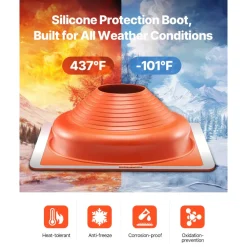 VEVOR 2 PCs Roof Pipe Flashing Boots, Fit Pipe OD 6-1/4