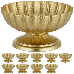 VEVOR 10 PCS Wedding Flower Vase, 4.7 in Mini Flower Table Centerpieces, Small Floral Bowl Decorative Easy Installation, Versatile Arrangement Stand for Party Events Home Decor Reception, Gold