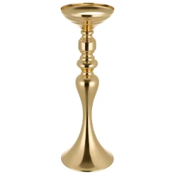 VEVOR 16 PCS Wedding Flower Vase, 15 in Tall Flower Table Centerpieces, Crystal Banquet Vases Easy Installation, Electroplated Versatile Arrangement Stand for Party Events Home Decor Reception, Gold