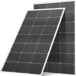 VEVOR 2PCS 100W Monocrystalline Solar Panels, 23% High-Efficiency Mono PV Module with Stable MC4 Output & Aluminum Frame, IP65 Waterproof Solar Panel for Car Boat RV Flat Rooftop Off-Grid Applications