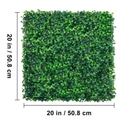 VEVOR 12PCS 20x20inch Artificial Boxwood Panels,Boxwood Hedge Wall Panels,Artificial Grass Backdrop Wall 1.6