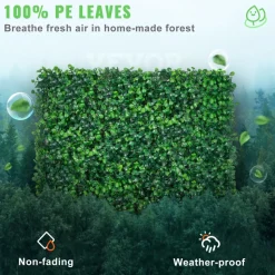 VEVOR 12PCS 20x20inch Artificial Boxwood Panels,Boxwood Hedge Wall Panels,Artificial Grass Backdrop Wall 1.6