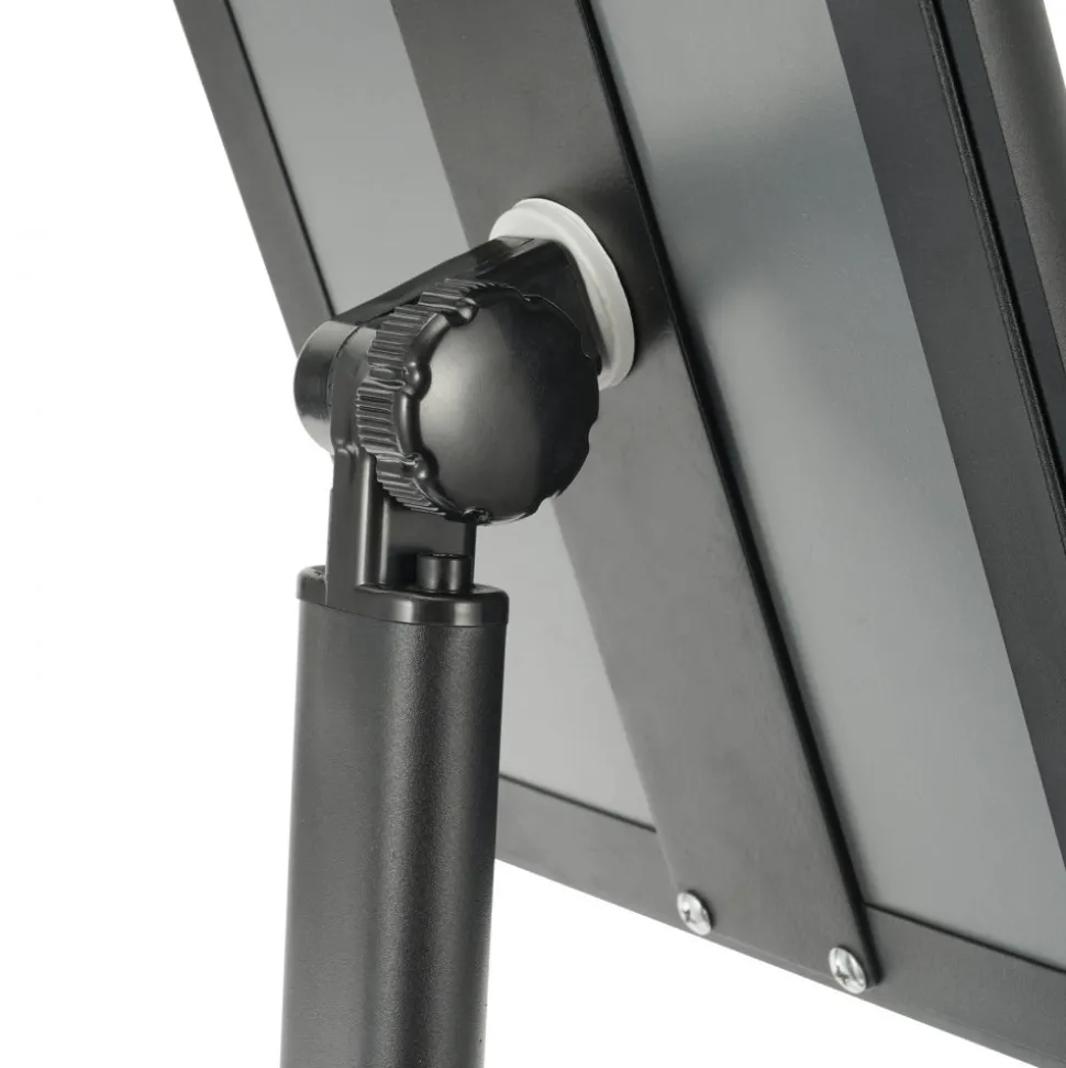 VEVOR Pedestal Sign Holder, 11 x 17 Inch Vertical and Horizontal Adjustable Poster Stand, Heavy-Duty Floor Standing Sign Holder with Metal Base for Display, Advertisement, and Outdoor, Black