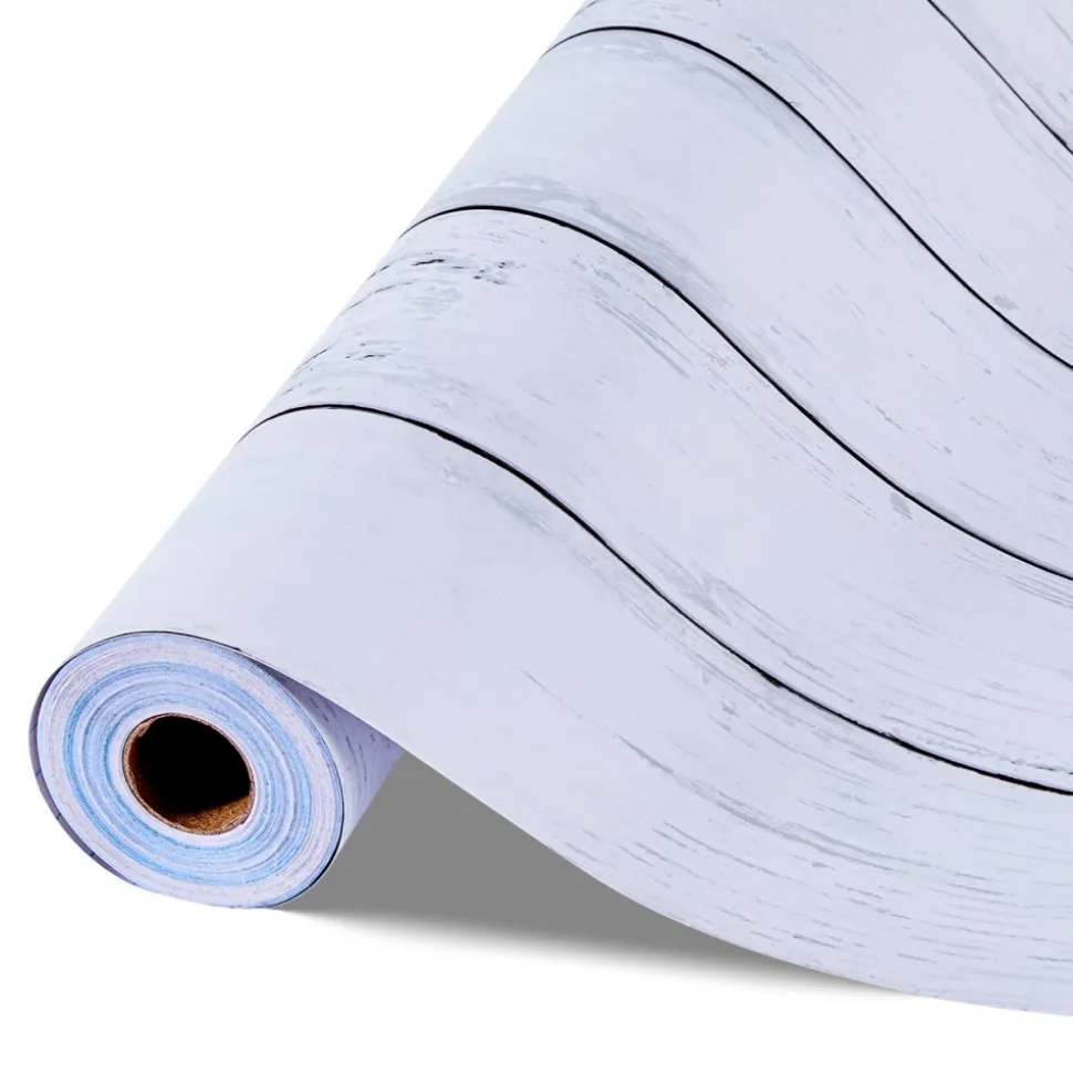 VEVOR Peel and Stick Wallpaper, 17.7 x 472.4 inch Contact Paper White Wood Textured Waterpoof Self Adhesive, Easy to Clean & Peel Wall Decorative Vinyl Roll for Bedroom Kitchen Bathroom Office Desk