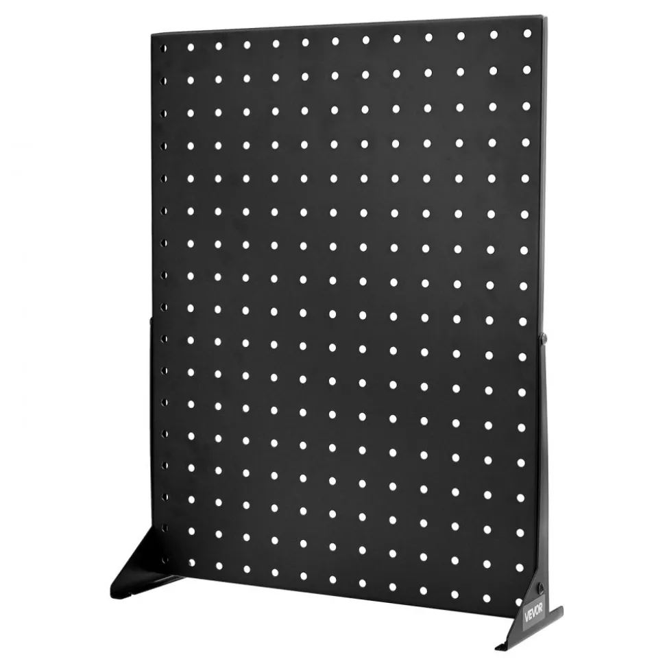 VEVOR Pegboard Display Stand, 17 x 13 in Tabletop Pegboard Display Stand, Accessories Rack Organizer, Thickened Cold-Rolled Steel Peg Board Panel for Grocery Retail Store Jewelry Shop, Black (4 PCS)