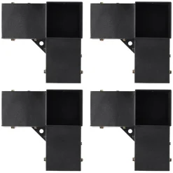 VEVOR Pergola Bracket Kit 4''x4''(Inner Size 3.6x3.6), 4pcs 3-Way Heavy Duty Corner Bracket Woodworks DIY Post Base Kit, Easy Installation Wooden Beams for Gazebos, Patio Pergolas, Log Cabin Outdoor