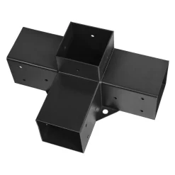 VEVOR Pergola Kit, 4x4 Inch Pergola Brackets for 3.5x3.5 Inch Wood Beams in Actual Dimension, 3-Way (4 Pcs) and 4-Way (2 Pcs) Gazebo Brackets with 6 Post Bases, for Outdoor Pergolas, Gazebos, Sheds