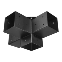 VEVOR Pergola Kit, 4x4 Inch Pergola Brackets for 3.5x3.5 Inch Wood Beams in Actual Dimension, 3-Way (4 Pcs) and 4-Way (2 Pcs) Gazebo Brackets with 6 Post Bases, for Outdoor Pergolas, Gazebos, Sheds