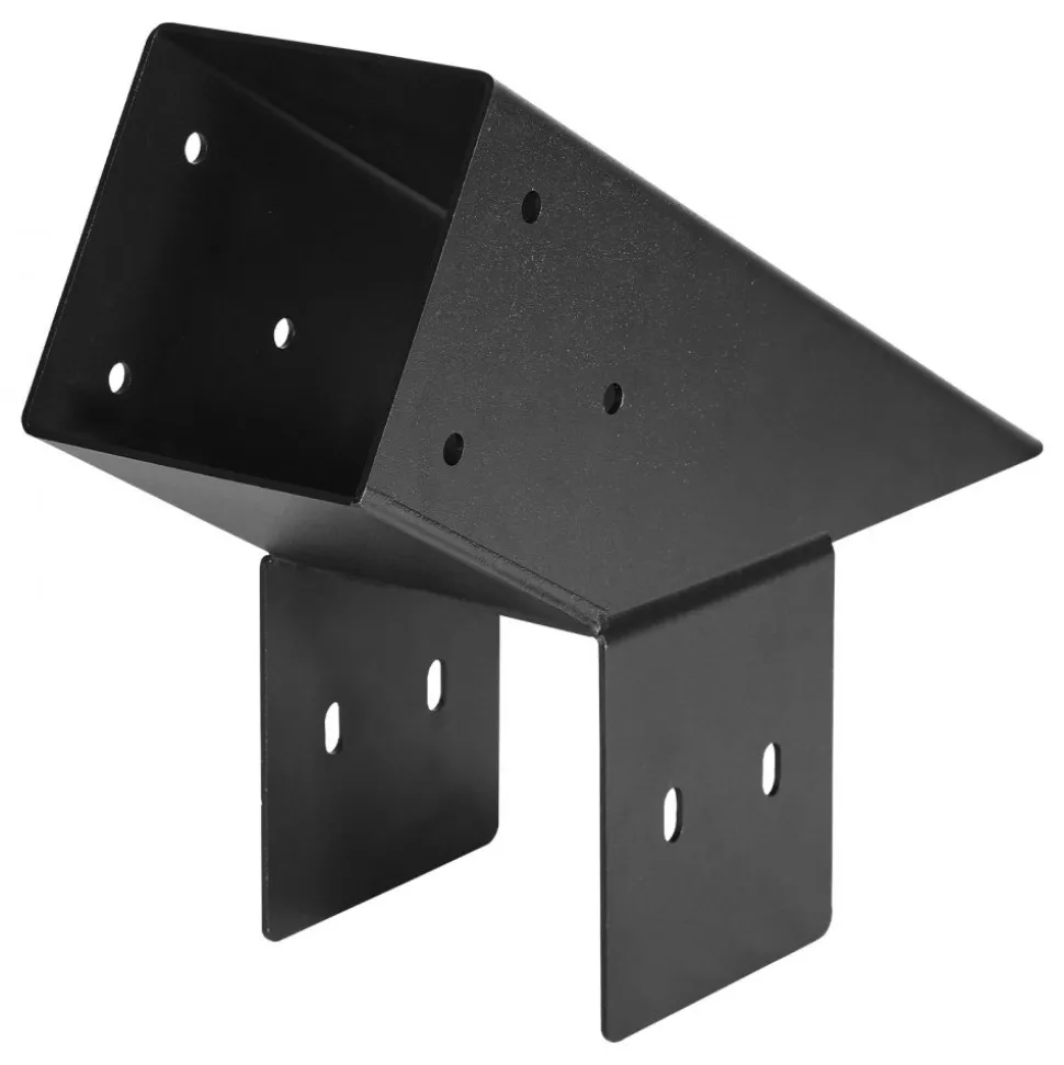VEVOR Pergola Kit, 4x4 Inch Pointed-Roof Pergola Brackets for 3.5x3.5 In Lumbers in Actual Size, 3-Way / 4-Way Gazebo Bracket with Post Bases & Ridge Brackets for Outdoor Pergolas Gazebo Shed, 14 Pcs