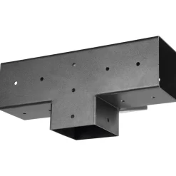 VEVOR Pergola Kit, 4x4 Inch 4-Way Slanted Bracket for 3.5x3.5 Inch Wood Beams in Actual Size, Carbon Steel Pergola Bracket with Post Base and Wall Mount Base, for Outdoor Pergolas, Gazebos, Sheds