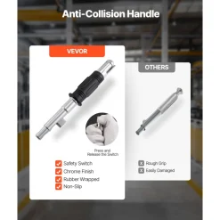 VEVOR Permanent Magnetic Lifter, 880 lbs Pulling Capacity, Heavy Duty N42 Neodymium Lifting Magnet with Release Handle and Steel Hook, Used in Shop Crane and Hoist, for Lifting Plate Steel, Board