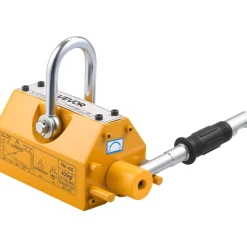 VEVOR Permanent Magnetic Lifter, 880 lbs Pulling Capacity, Heavy Duty N42 Neodymium Lifting Magnet with Release Handle and Steel Hook, Used in Shop Crane and Hoist, for Lifting Plate Steel, Board