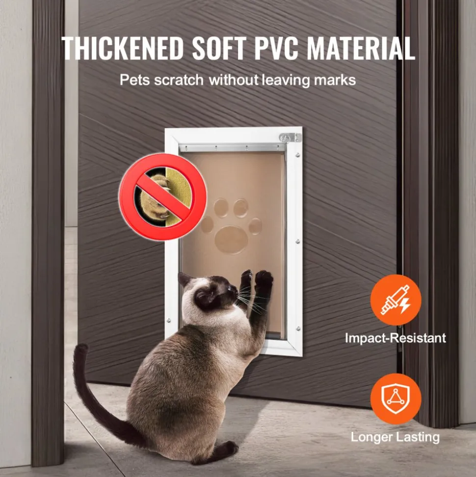 VEVOR Pet Door Replacement Flap, Compatible with VEVOR Flap Pet Doors, Measures 5.25" x 8.13" Longer Lasting, Weather-proof, Thickened PVC Dog Door Replacement Flap with Long Magnetic Strip (Small)