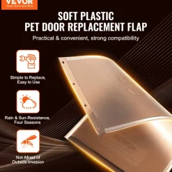 VEVOR Pet Door Replacement Flap, Compatible with VEVOR Flap Pet Doors, Measures 10.25