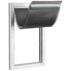 VEVOR Pet Door, X-Large, with Three Magnetic Flaps and Metal Frame, Strong and Weatherproof Dog Door for Interior and Exterior Doors, Easy to Install, Easy In-and-Out Access for Doggies, White