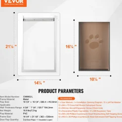 VEVOR Pet Door, 14.25