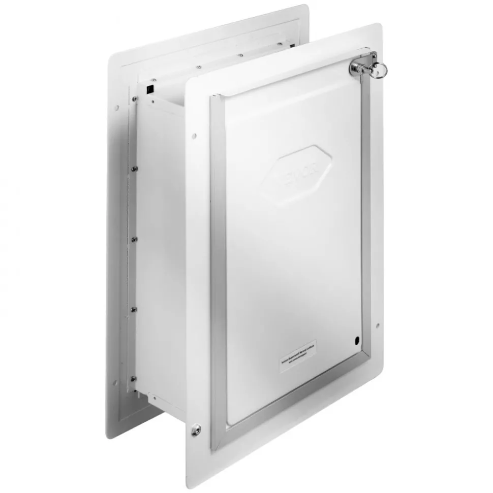 VEVOR Pet Door, 14.25" x 21.1" Metal Frame with Lock and 3-Flap System, Weatherproof Doggy Door, Easy to Install in Interior or Exterior Walls, Pet Door Suitable for Cat Doggie Kitties (White-Large)